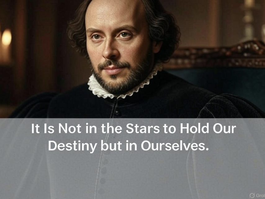 It Is Not in the Stars to Hold Our Destiny but in Ourselves