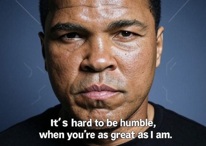 it's hard to be humble when you're as great as i am - Muhammad Ali